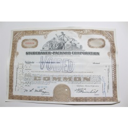 1959 Studebaker-Packard Corporation Stock Certificate 0 Shares Y0203856