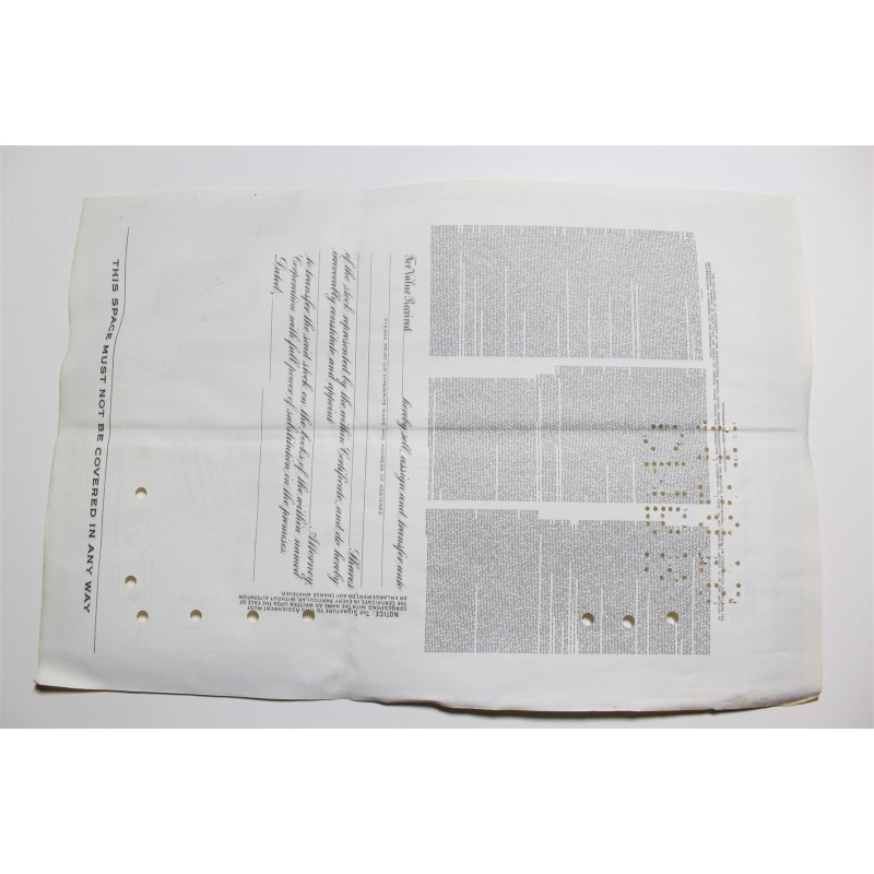 1959 Studebaker-Packard Corporation Stock Certificate 5 Shares Y0203772