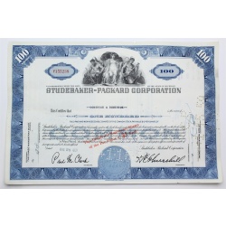 1958 Studebaker-Packard Corporation Stock Certificate - Y155238 - 100 Shares