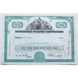 1958 Studebaker-Packard Corporation Stock Certificate - Y189229 - 100 Shares