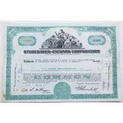 1958 Studebaker-Packard Corporation Stock Certificate - Y194421 - 100 Shares