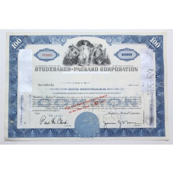 1957 Studebaker-Packard Corporation Stock Certificate - Y93983 - 100 Shares