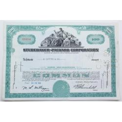 1958 Studebaker-Packard Corporation Stock Certificate - Y204156 - 100 Shares