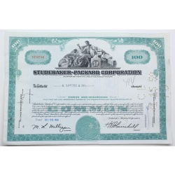 1958 Studebaker-Packard Corporation Stock Certificate - Y204156 - 100 Shares