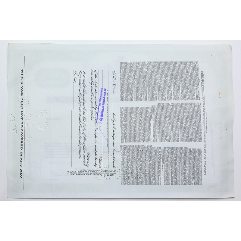 1958 Studebaker-Packard Corporation Stock Certificate - Y190621 - 100 Shares