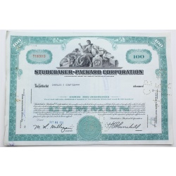 1958 Studebaker-Packard Corporation Stock Certificate - Y190619 - 100 Shares