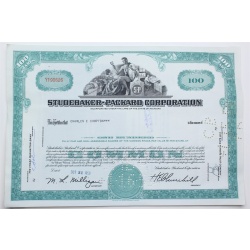 1958 Studebaker-Packard Corporation Stock Certificate - Y190626 - 100 Shares