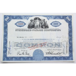 1958 Studebaker-Packard Corporation Stock Certificate - Y144355 - 100 Shares