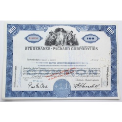 1958 Studebaker-Packard Corporation Stock Certificate - Y163353 - 100 Shares