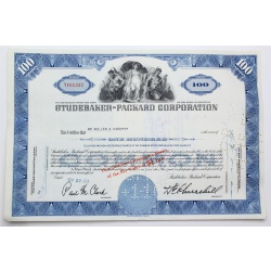 1958 Studebaker-Packard Corporation Stock Certificate - Y161332 - 100 Shares