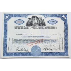 1958 Studebaker-Packard Corporation Stock Certificate - Y161334 - 100 Shares