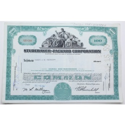 1958 Studebaker-Packard Corporation Stock Certificate - Y201094 - 100 Shares