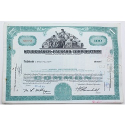 1958 Studebaker-Packard Corporation Stock Certificate - Y201718 - 100 Shares