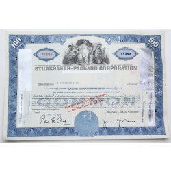1957 Studebaker-Packard Corporation Stock Certificate - Y94740 - 100 Shares