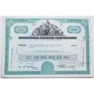 1958 Studebaker-Packard Corporation Stock Certificate - Y202791 - 100 Shares