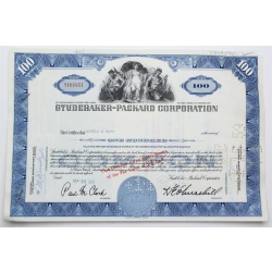 1958 Studebaker-Packard Corporation Stock Certificate - Y161851 - 100 Shares