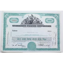1959 Studebaker-Packard Corporation Stock Certificate - Y206216 - 100 Shares