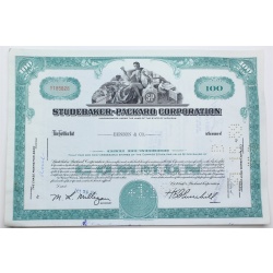1958 Studebaker-Packard Corporation Stock Certificate - Y185828 - 100 Shares
