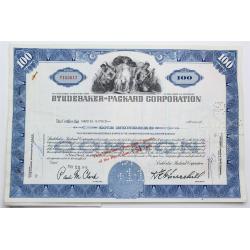1958 Studebaker-Packard Corporation Stock Certificate - Y143617 - 100 Shares