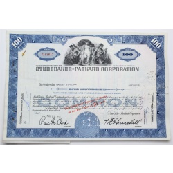 1958 Studebaker-Packard Corporation Stock Certificate - Y143617 - 100 Shares