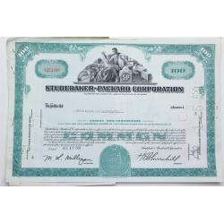 1958 Studebaker-Packard Corporation Stock Certificate - Y203368 - 100 Shares