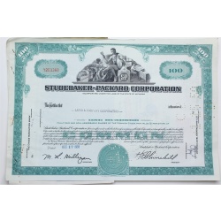 1958 Studebaker-Packard Corporation Stock Certificate - Y203368 - 100 Shares