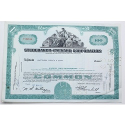 1958 Studebaker-Packard Corporation Stock Certificate - Y189166 - 100 Shares