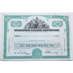 1958 Studebaker-Packard Corporation Stock Certificate - Y192665 - 100 Shares