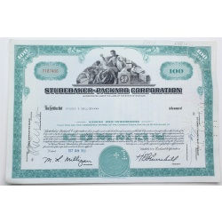 1958 Studebaker-Packard Corporation Stock Certificate - Y187406 - 100 Shares