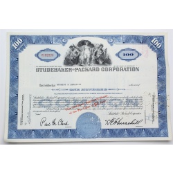 1958 Studebaker-Packard Corporation Stock Certificate - Y152228 - 100 Shares