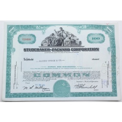 1958 Studebaker-Packard Corporation Stock Certificate - Y204686 - 100 Shares