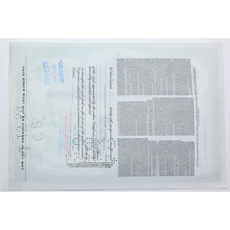 1958 Studebaker-Packard Corporation Stock Certificate - Y204684 - 100 Shares