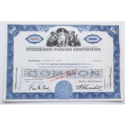 1958 Studebaker-Packard Corporation Stock Certificate - Y166168 - 100 Shares