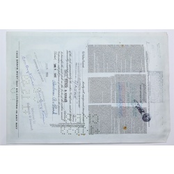 1958 Studebaker-Packard Corporation Stock Certificate - Y190864 - 100 Shares