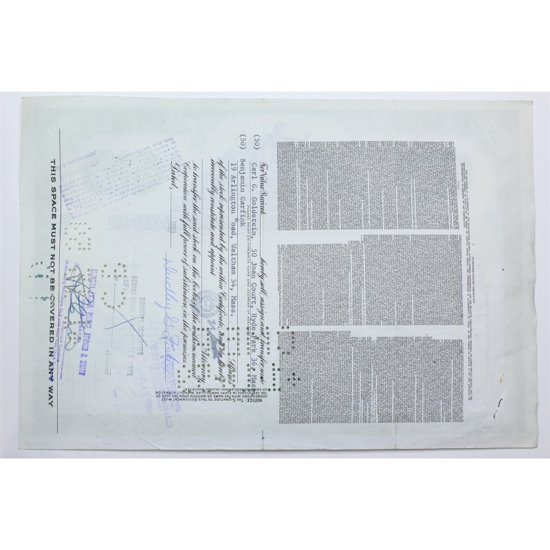 1958 Studebaker-Packard Corporation Stock Certificate - Y192270 - 100 Shares