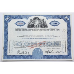 1958 Studebaker-Packard Corporation Stock Certificate - Y134951 - 100 Shares
