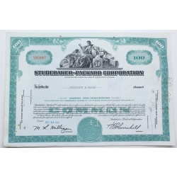 1958 Studebaker-Packard Corporation Stock Certificate - Y203967 - 100 Shares