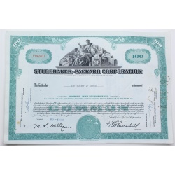 1958 Studebaker-Packard Corporation Stock Certificate - Y192407 - 100 Shares