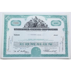 1958 Studebaker-Packard Corporation Stock Certificate - Y192409 - 100 Shares