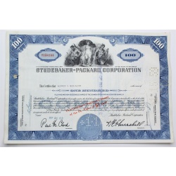 1958 Studebaker-Packard Corporation Stock Certificate - Y158184 - 100 Shares