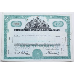 1958 Studebaker-Packard Corporation Stock Certificate - Y197899 - 100 Shares