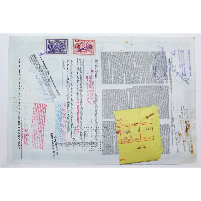 1958 Studebaker-Packard Corporation Stock Certificate - Y200700 - 100 Shares