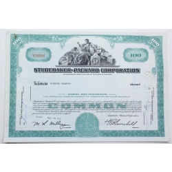 1958 Studebaker-Packard Corporation Stock Certificate - Y192834 - 100 Shares
