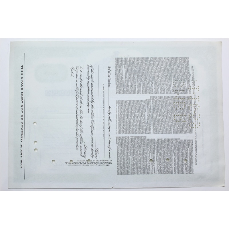 1959 Studebaker-Packard Corporation Stock Certificate - Y207162 - 100 Shares