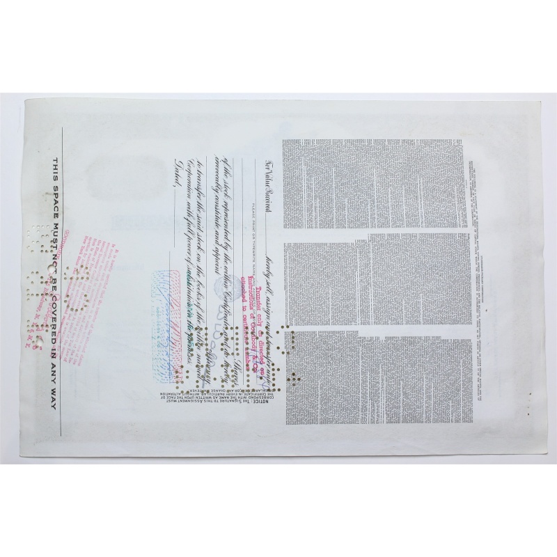 1959 Studebaker-Packard Corporation Stock Certificate - Y0160001 - 20 Shares