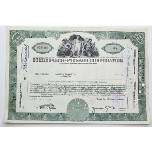 1955 Studebaker-Packard Corporation Stock Certificate - P054605 - 8 Shares