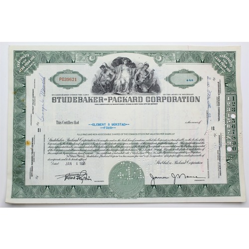 1955 Studebaker-Packard Corporation Stock Certificate - P039621 - 4 Shares