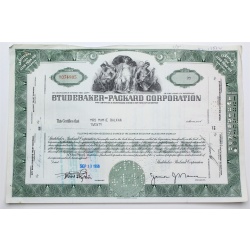 1956 Studebaker-Packard Corporation Stock Certificate - Y074805 - 20 Shares