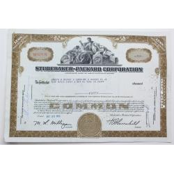 1958 Studebaker-Packard Corporation Stock Certificate - Y0157175 - 50 Shares