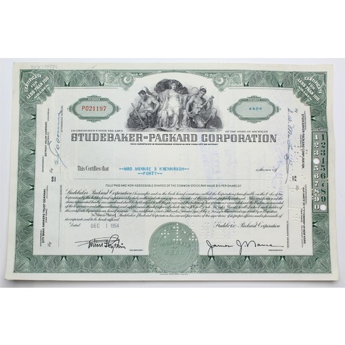 1954 Studebaker-Packard Corporation Stock Certificate - P021197 - 40 Shares